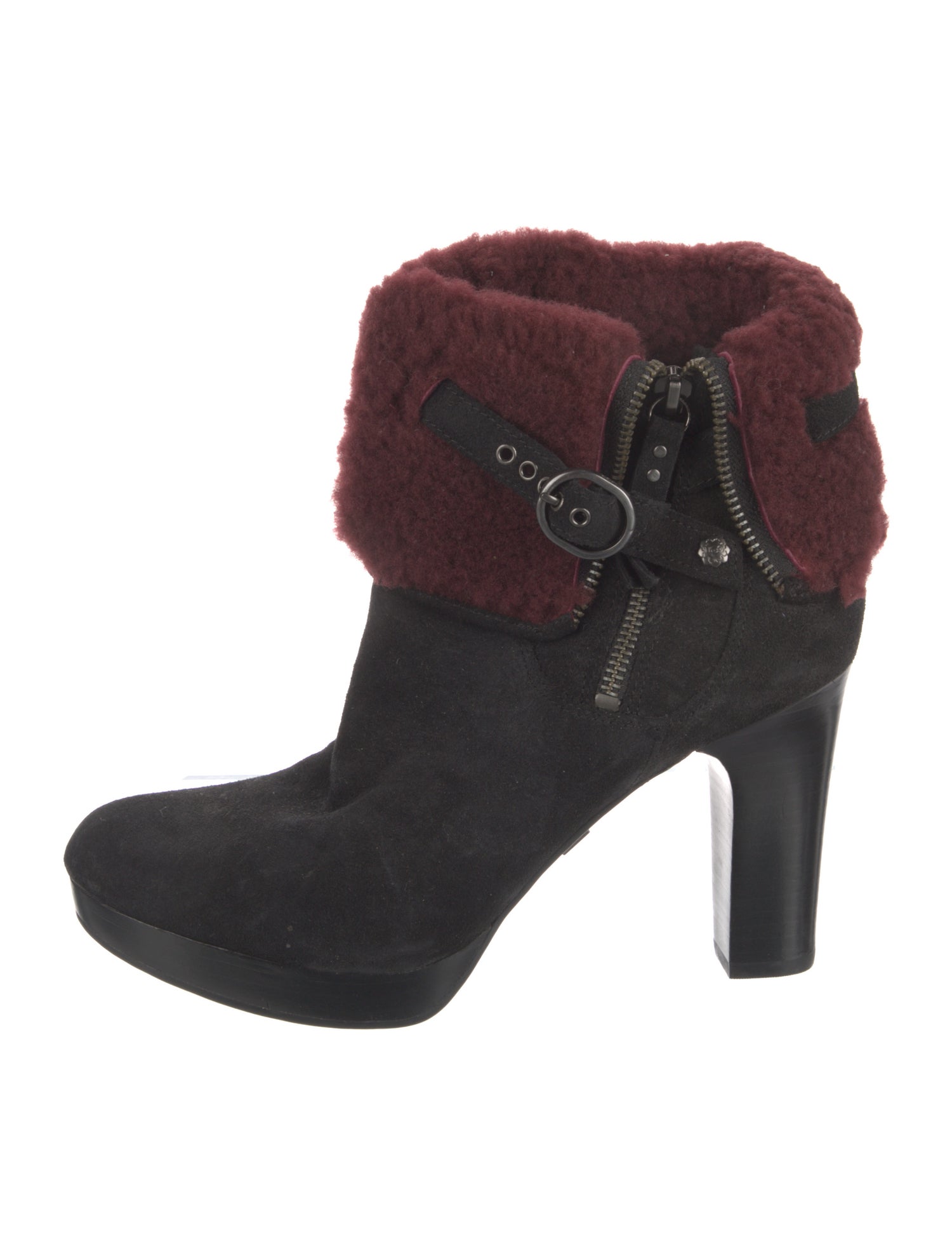 UGG Suede Colorblock Pattern Boots