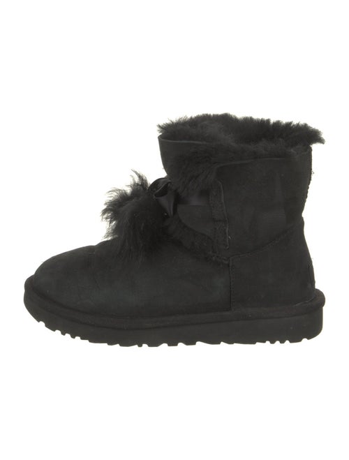 UGG Suede Bow Accents Lace-Up Boots