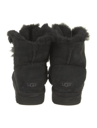 UGG Suede Bow Accents Lace-Up Boots
