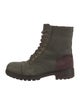 UGG Suede Colorblock Pattern Combat Boots