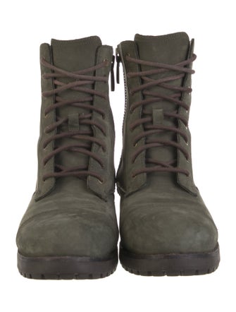 UGG Suede Colorblock Pattern Combat Boots