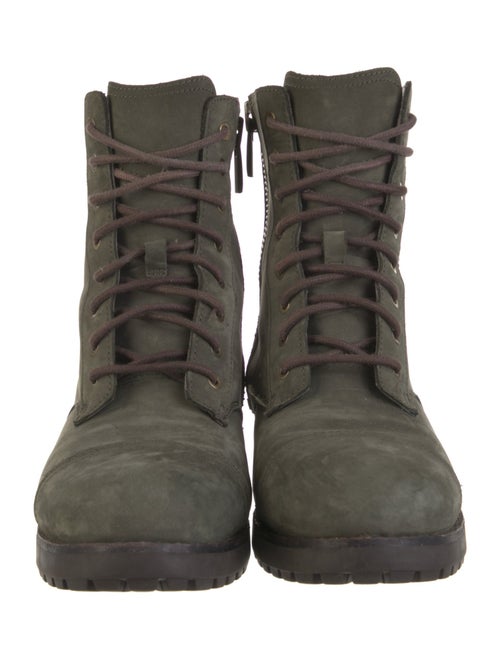 UGG Suede Colorblock Pattern Combat Boots