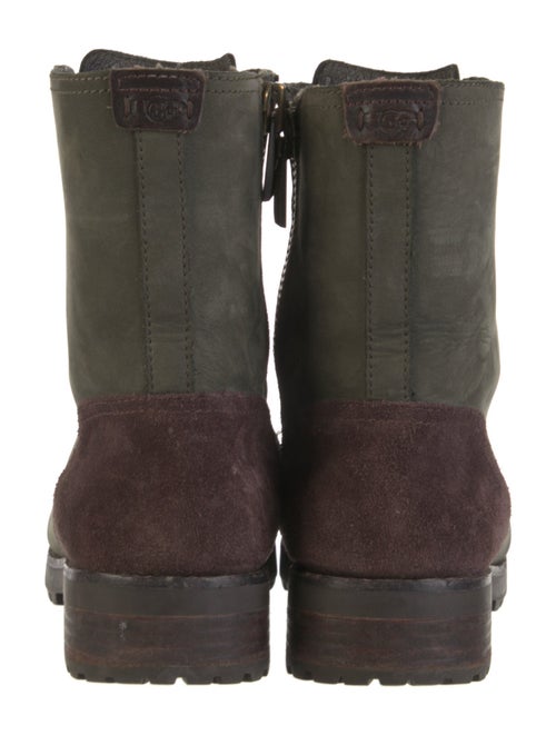 UGG Suede Colorblock Pattern Combat Boots