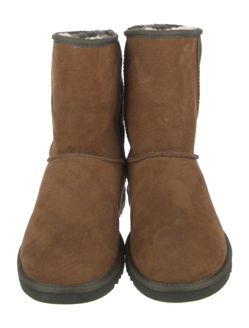 UGG Suede Fur Trim Boots