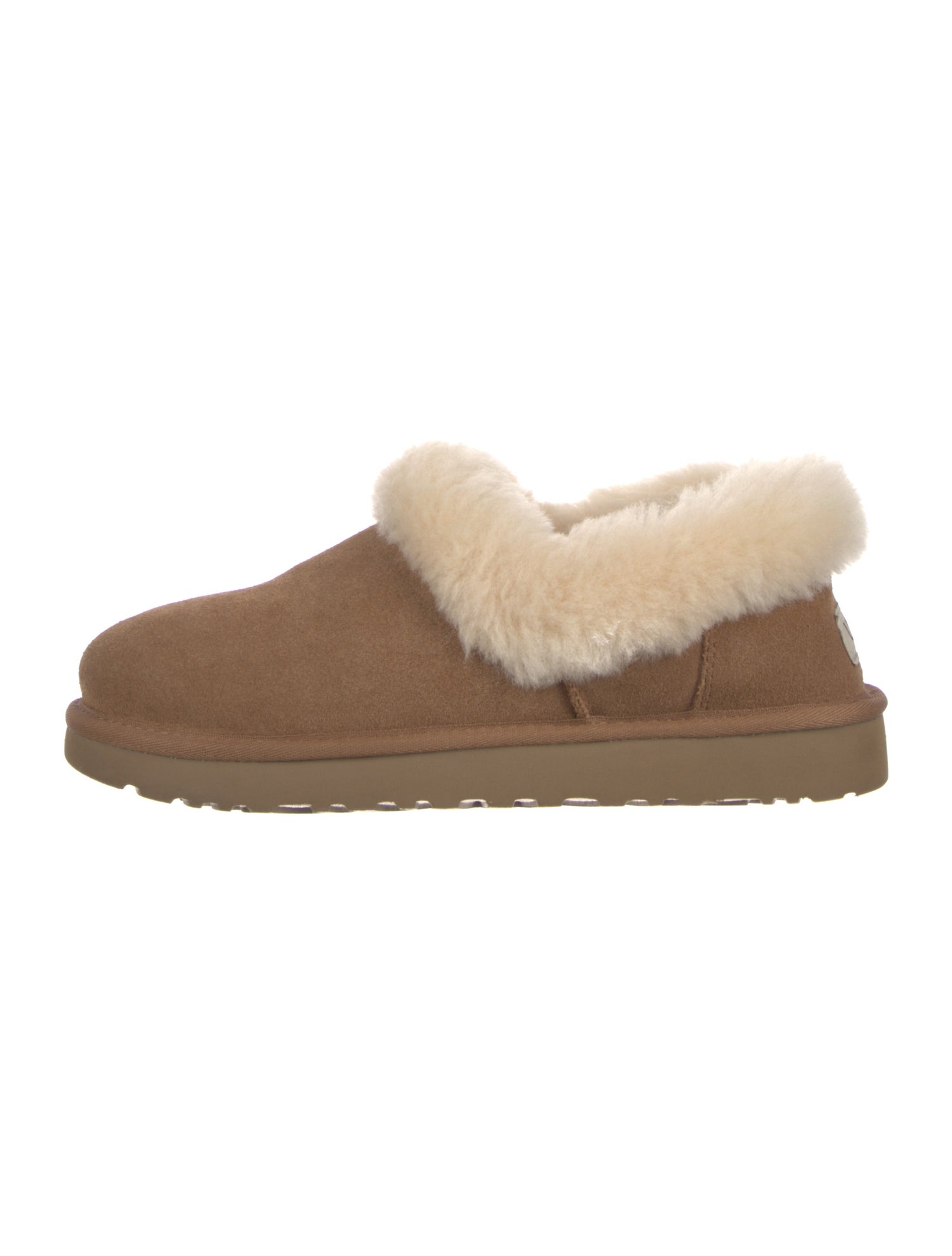 UGG Suede Fur Trim Loafers