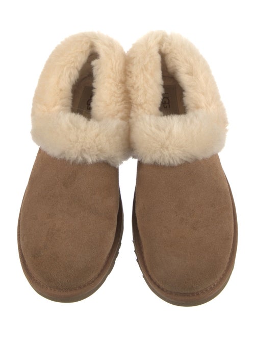 UGG Suede Fur Trim Loafers