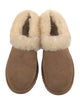 UGG Suede Fur Trim Loafers