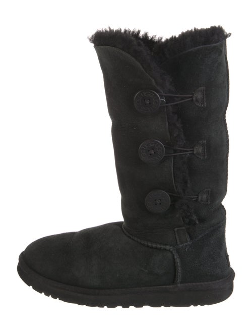 UGG Suede Fur Trim Boots