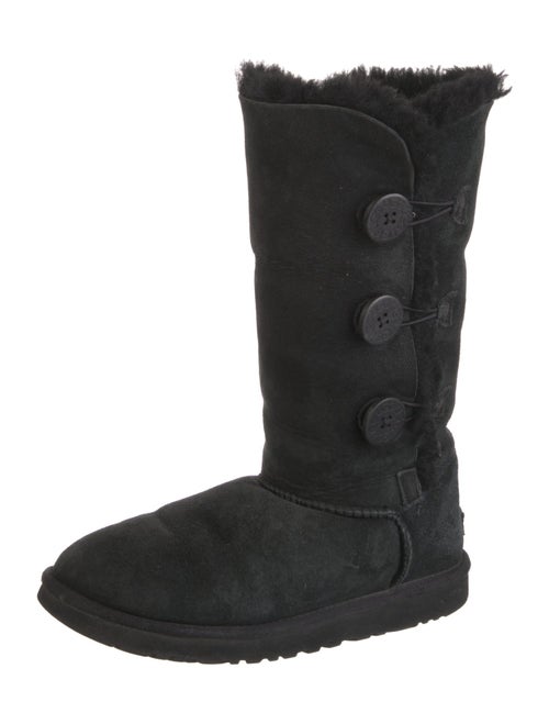 UGG Suede Fur Trim Boots