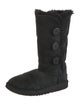 UGG Suede Fur Trim Boots