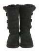 UGG Suede Fur Trim Boots