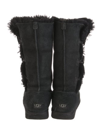 UGG Suede Fur Trim Boots