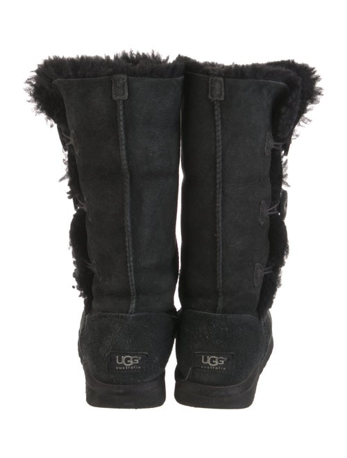 UGG Suede Fur Trim Boots