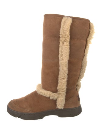 UGG Suede Colorblock Pattern Boots