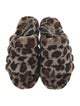 UGG Shearling Animal Print Slingback Sandals