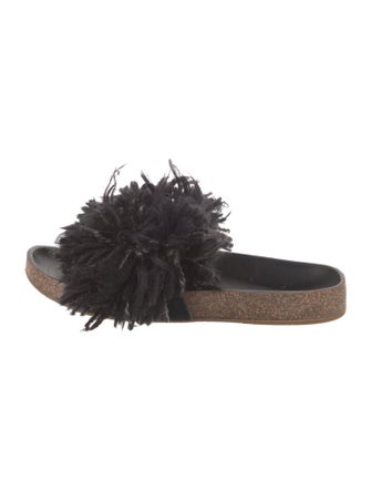 UGG Suede Fringe Trim Accent Slides
