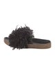 UGG Suede Fringe Trim Accent Slides