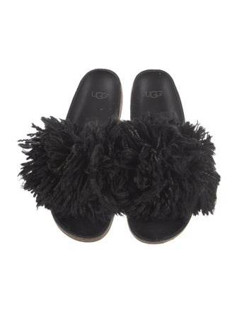 UGG Suede Fringe Trim Accent Slides