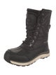 UGG Leather Fur Trim Lace-Up Boots