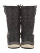 UGG Leather Fur Trim Lace-Up Boots