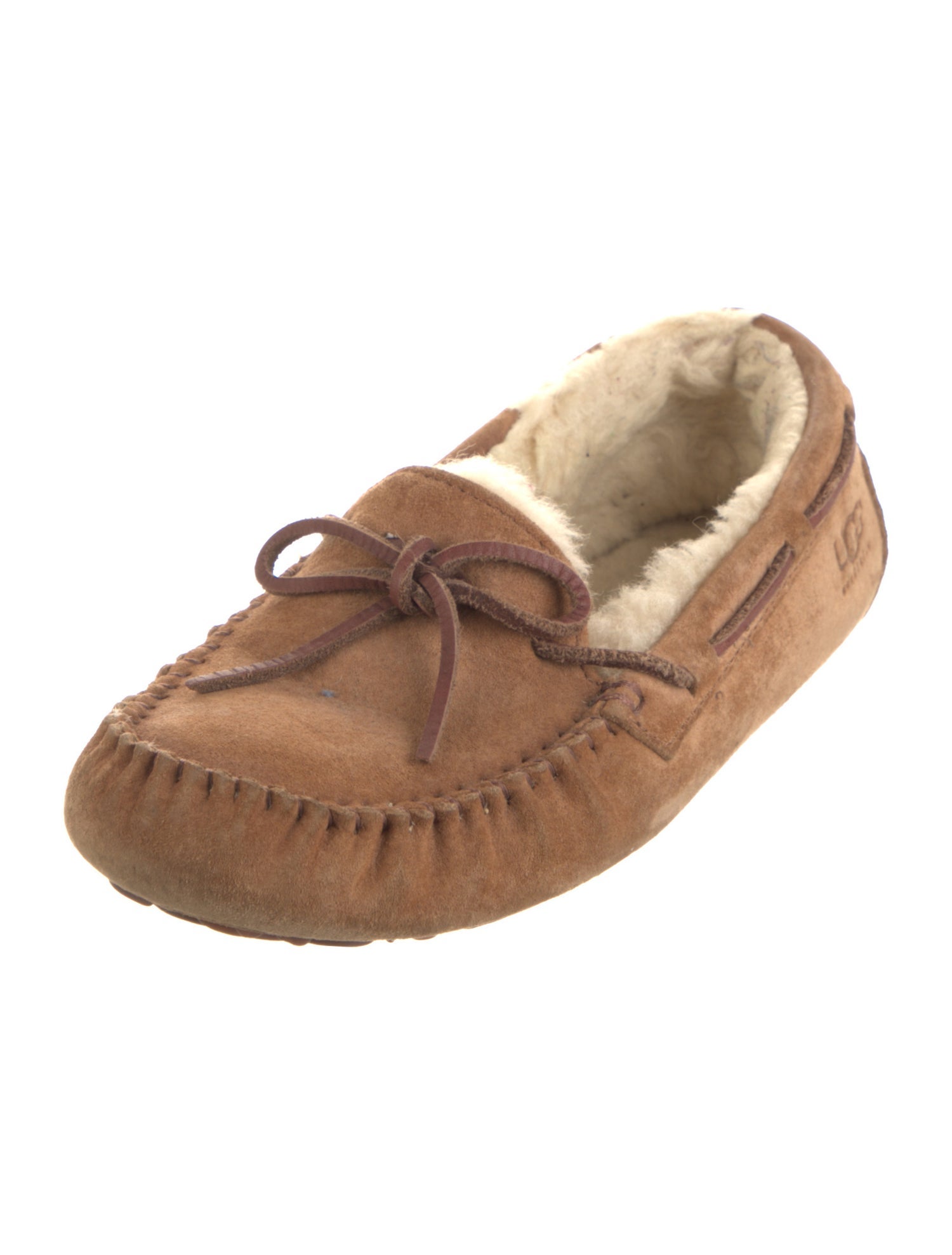 UGG Suede Whipstitch Trim Moccasins