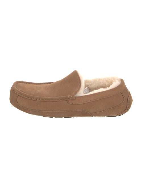 UGG Suede Faux Fur Trim Moccasins