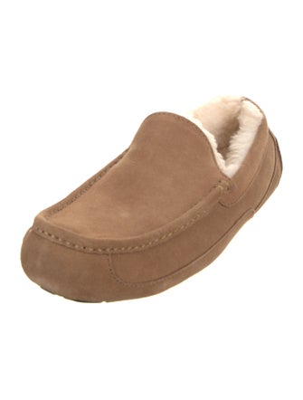 UGG Suede Faux Fur Trim Moccasins