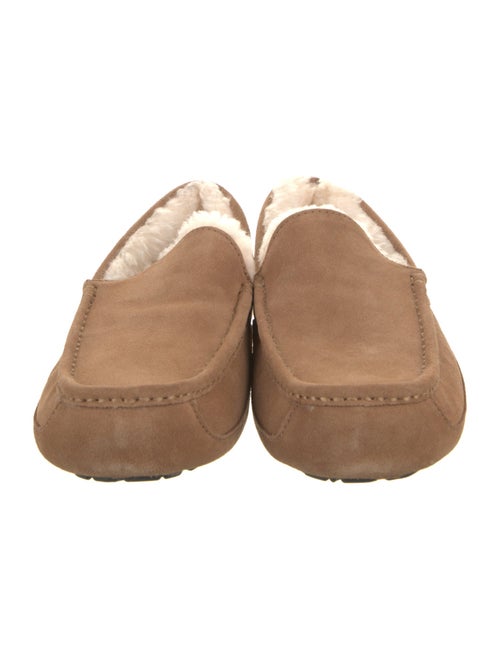 UGG Suede Faux Fur Trim Moccasins