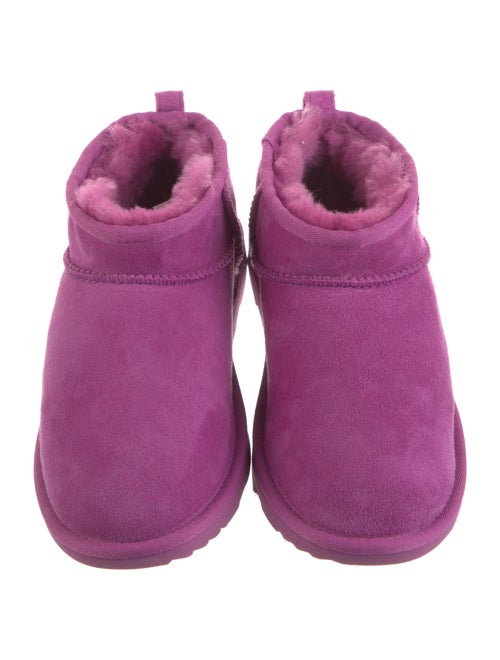 UGG Suede Fur Trim Boots