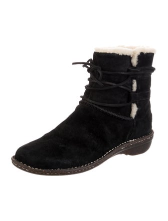 UGG Suede Fur Trim Chelsea Boots