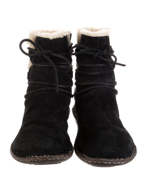 UGG Suede Fur Trim Chelsea Boots