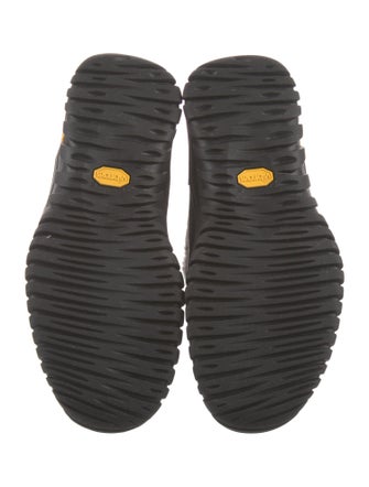 UGG Leather Faux Fur Trim Lace-Up Boots