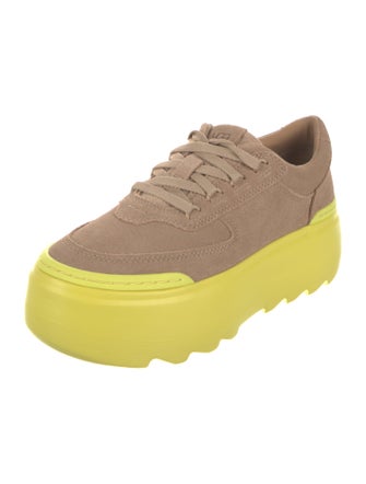 UGG Suede Colorblock Pattern Chunky Sneakers