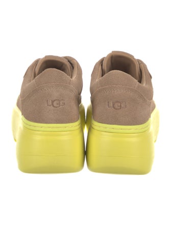 UGG Suede Colorblock Pattern Chunky Sneakers