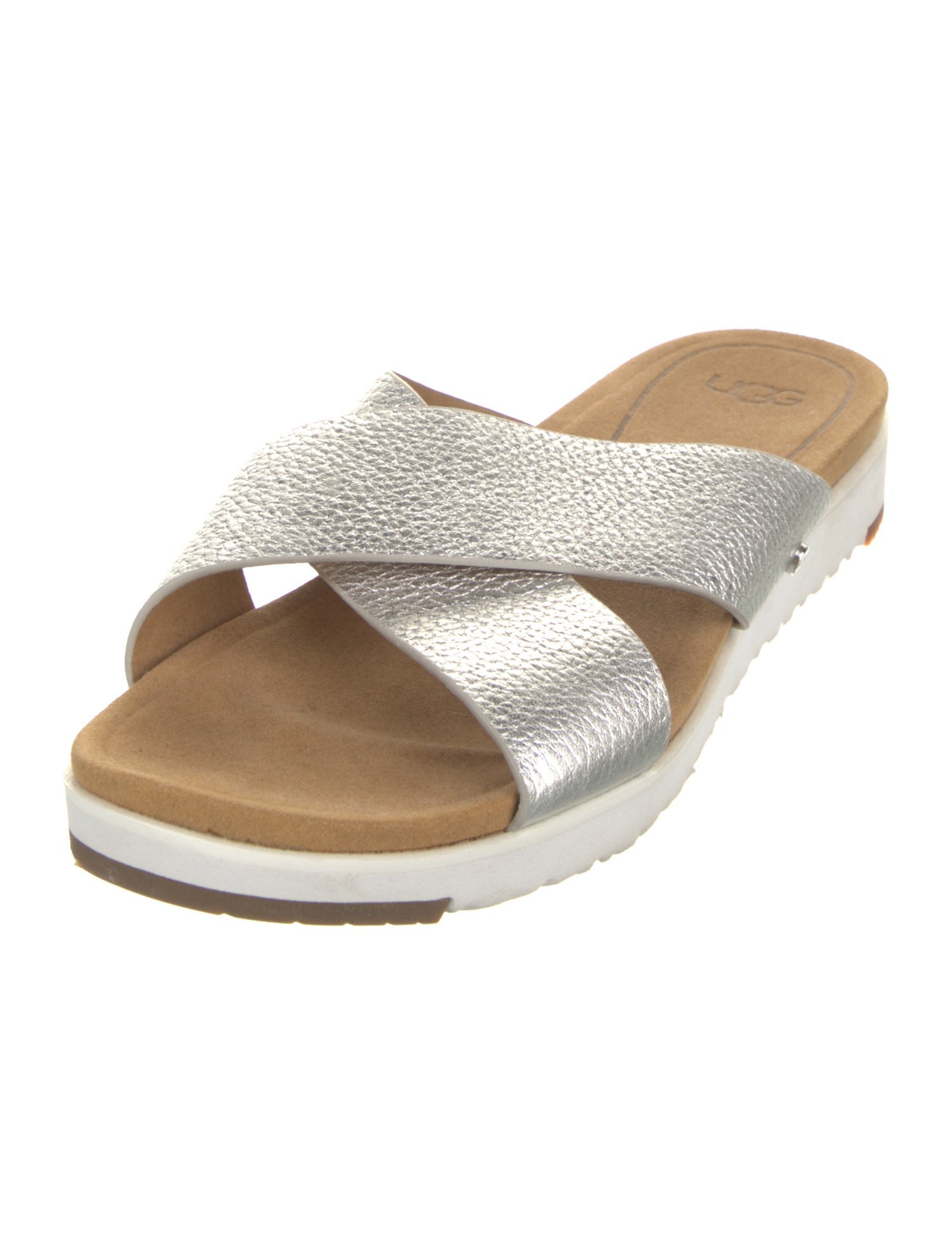 UGG Leather Animal Print Slides