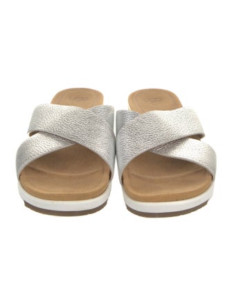 UGG Leather Animal Print Slides