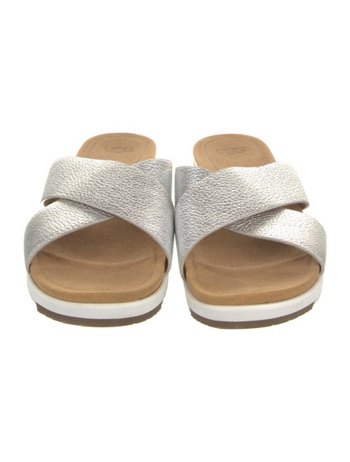 UGG Leather Animal Print Slides