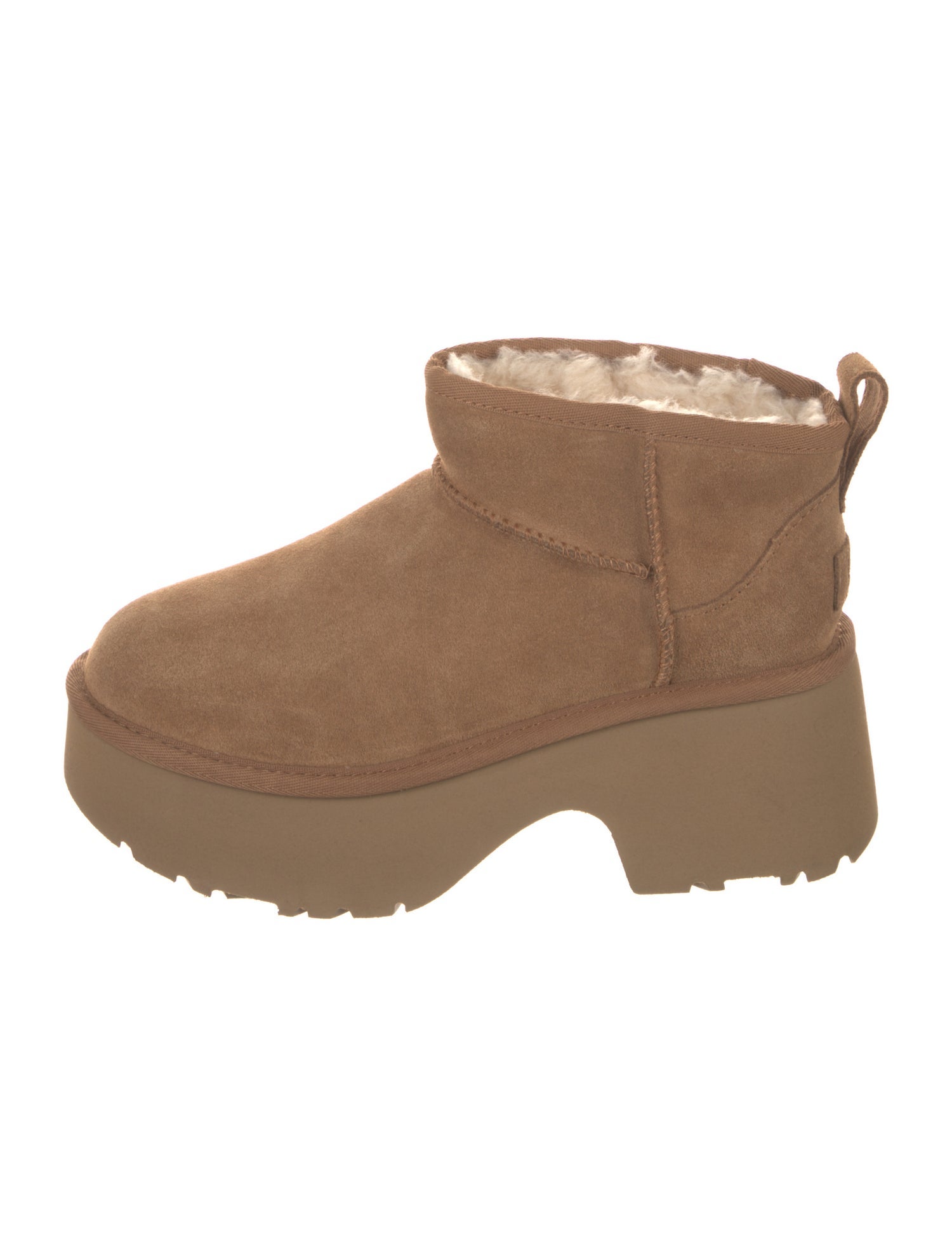 UGG Suede Fur Trim Boots
