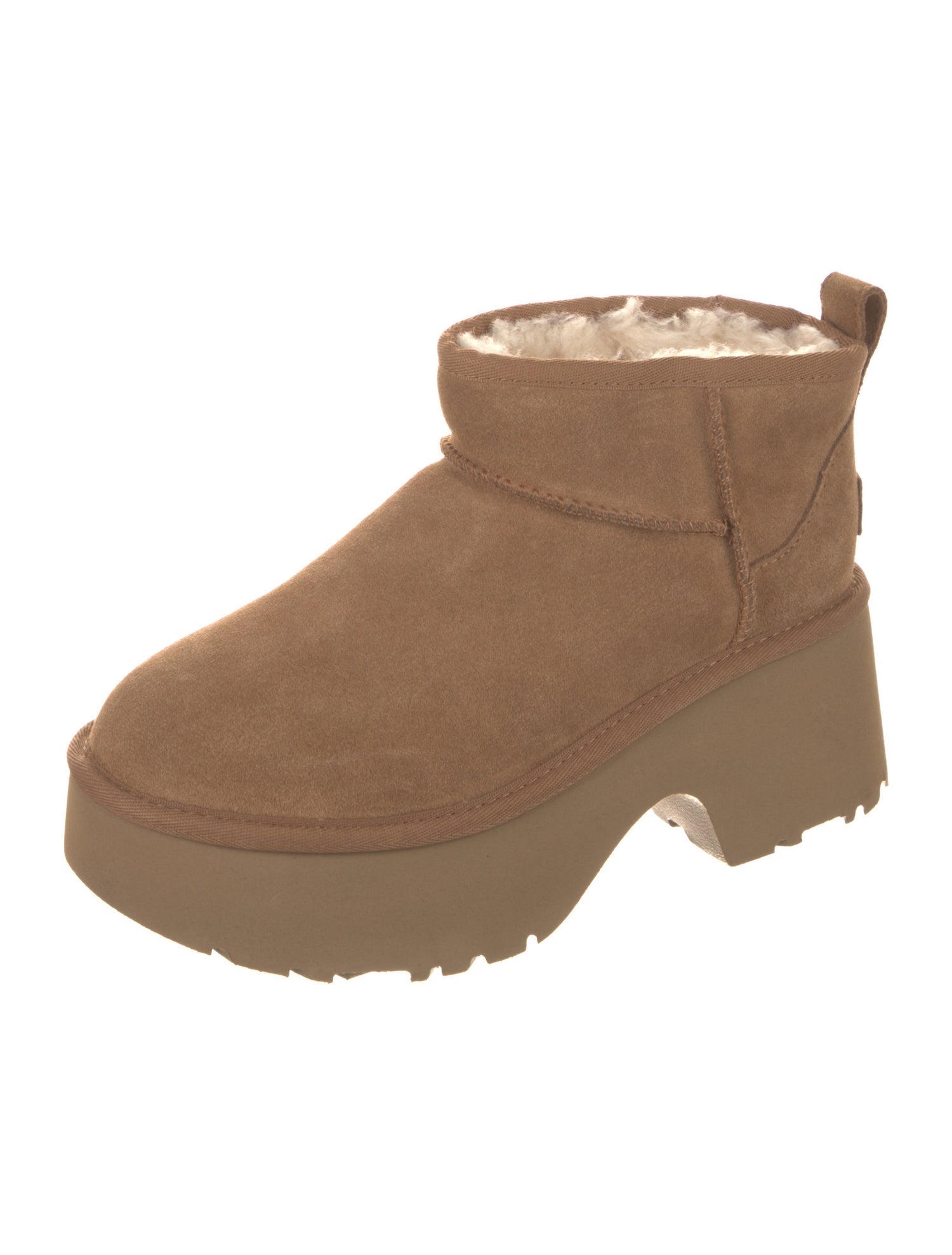 UGG Suede Fur Trim Boots