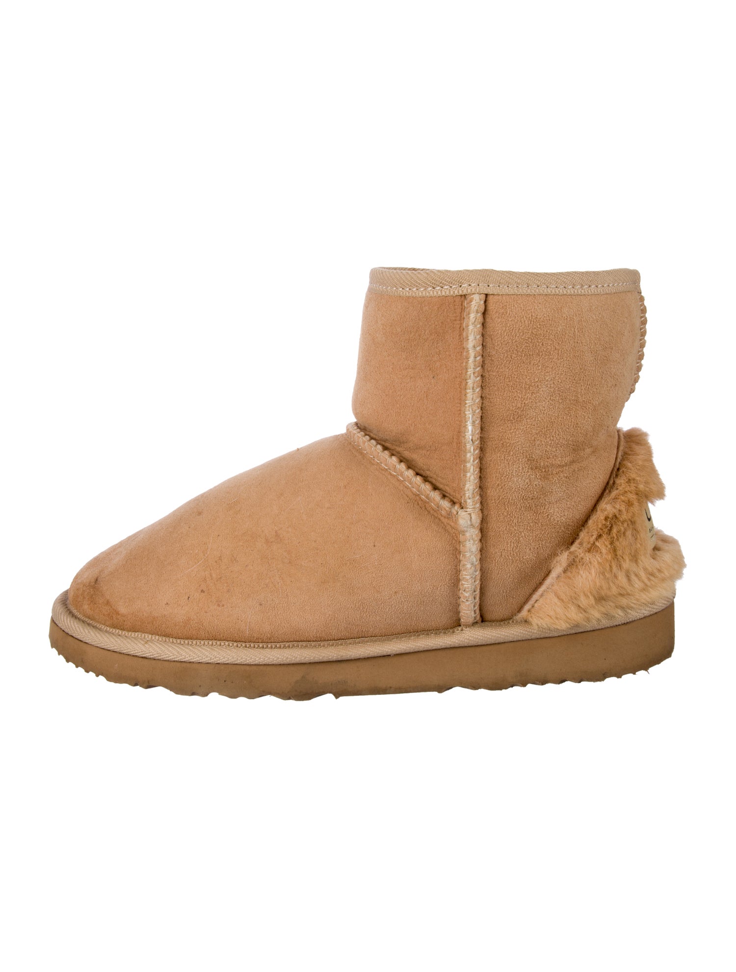 UGG Suede Fur Trim Boots