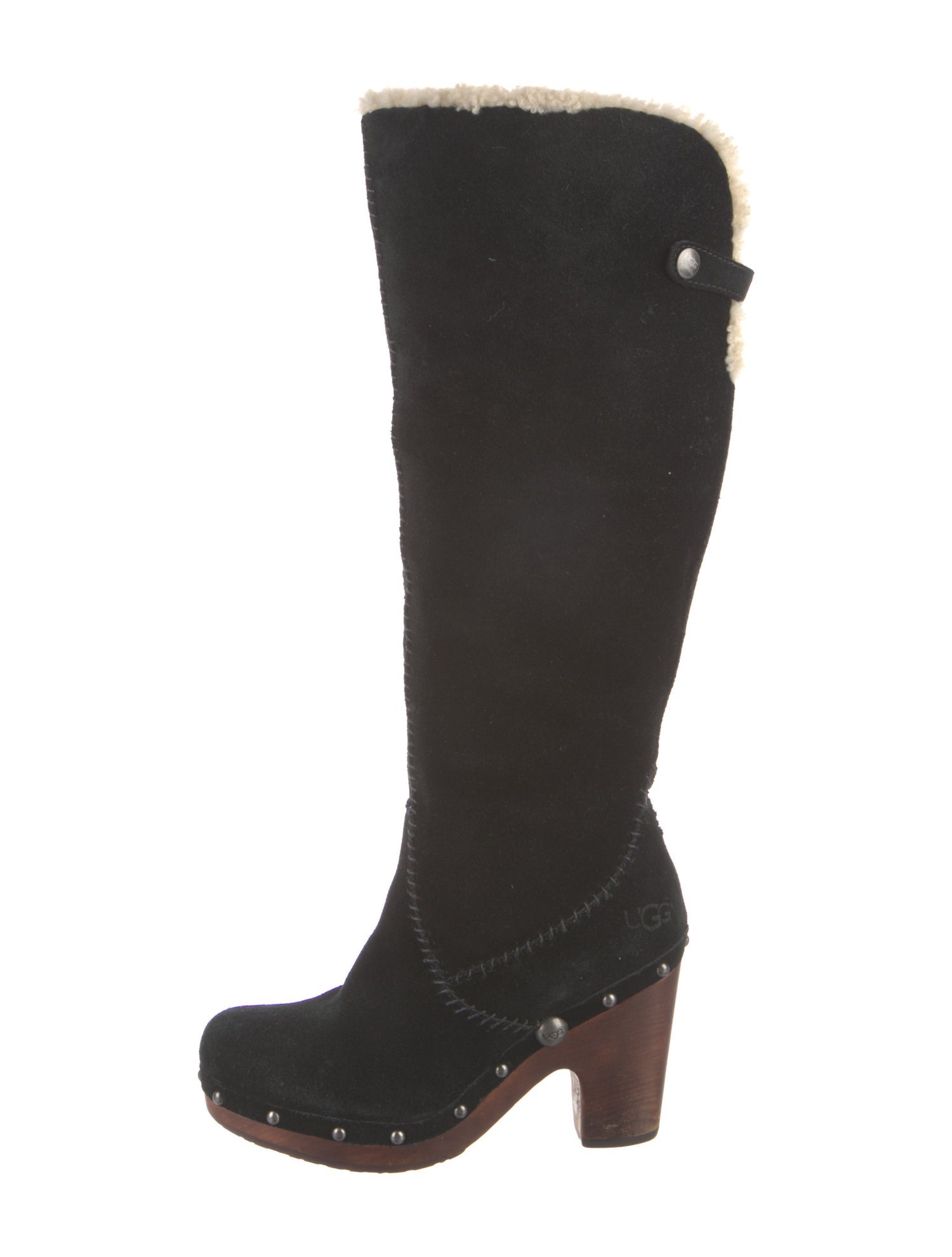 UGG Suede Studded Accents Lace-Up Boots