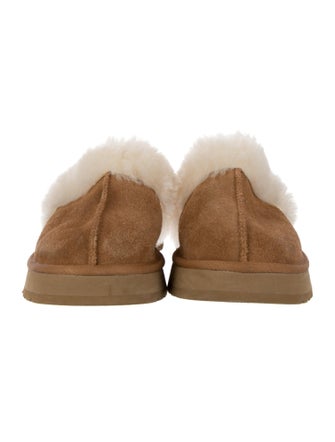 UGG Suede Fur Trim Slingback Flats
