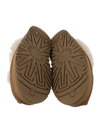 UGG Suede Fur Trim Slingback Flats