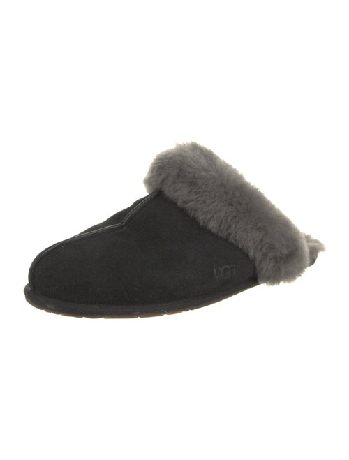 UGG Suede Fur Trim Mules