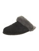 UGG Suede Fur Trim Mules