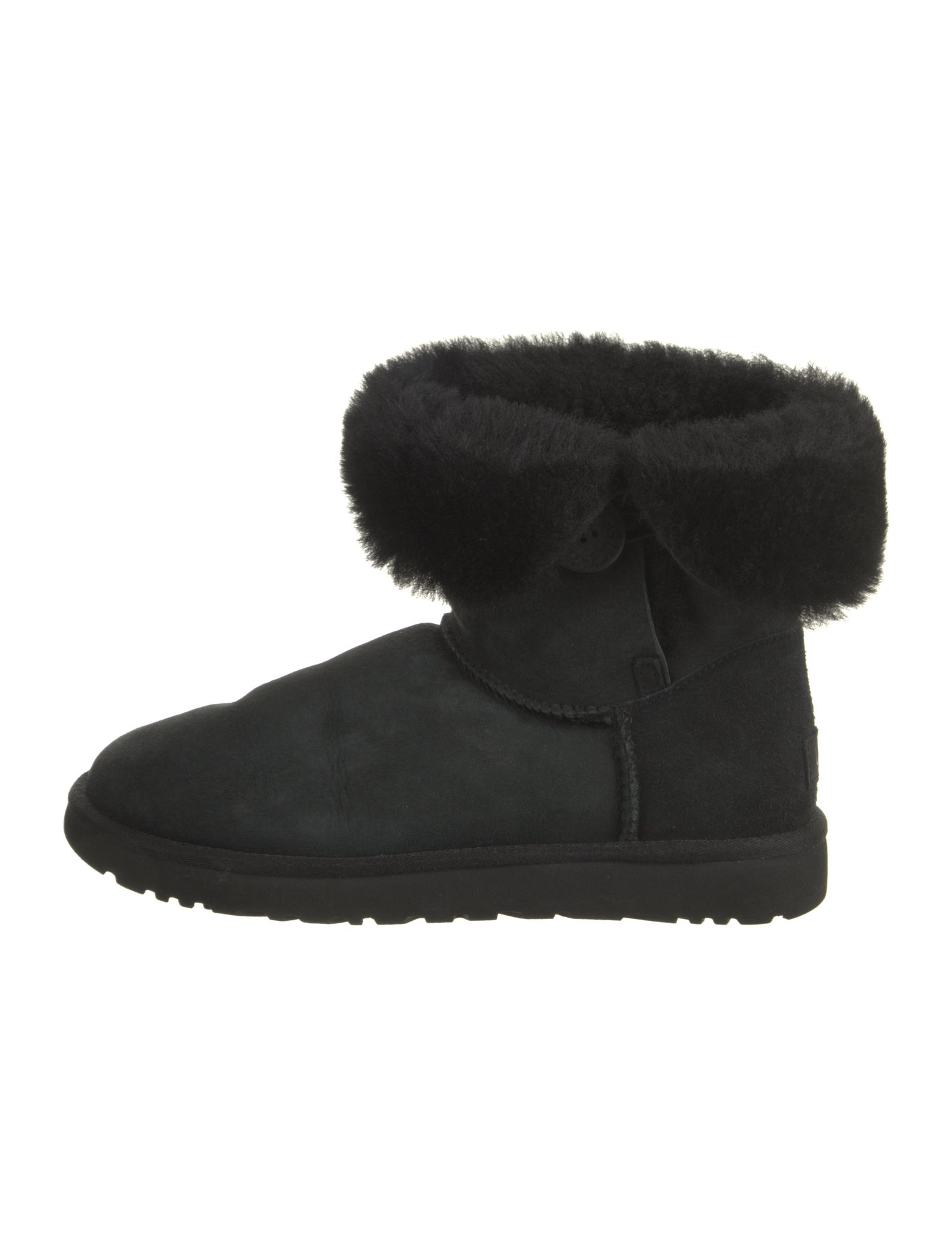 UGG Suede Fur Trim Boots