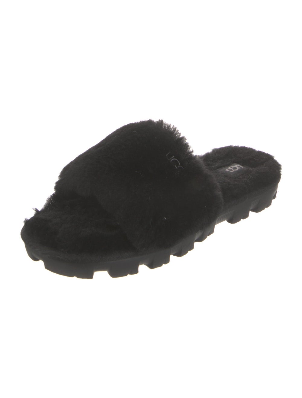 UGG Fur Slides Black Platform - image 2