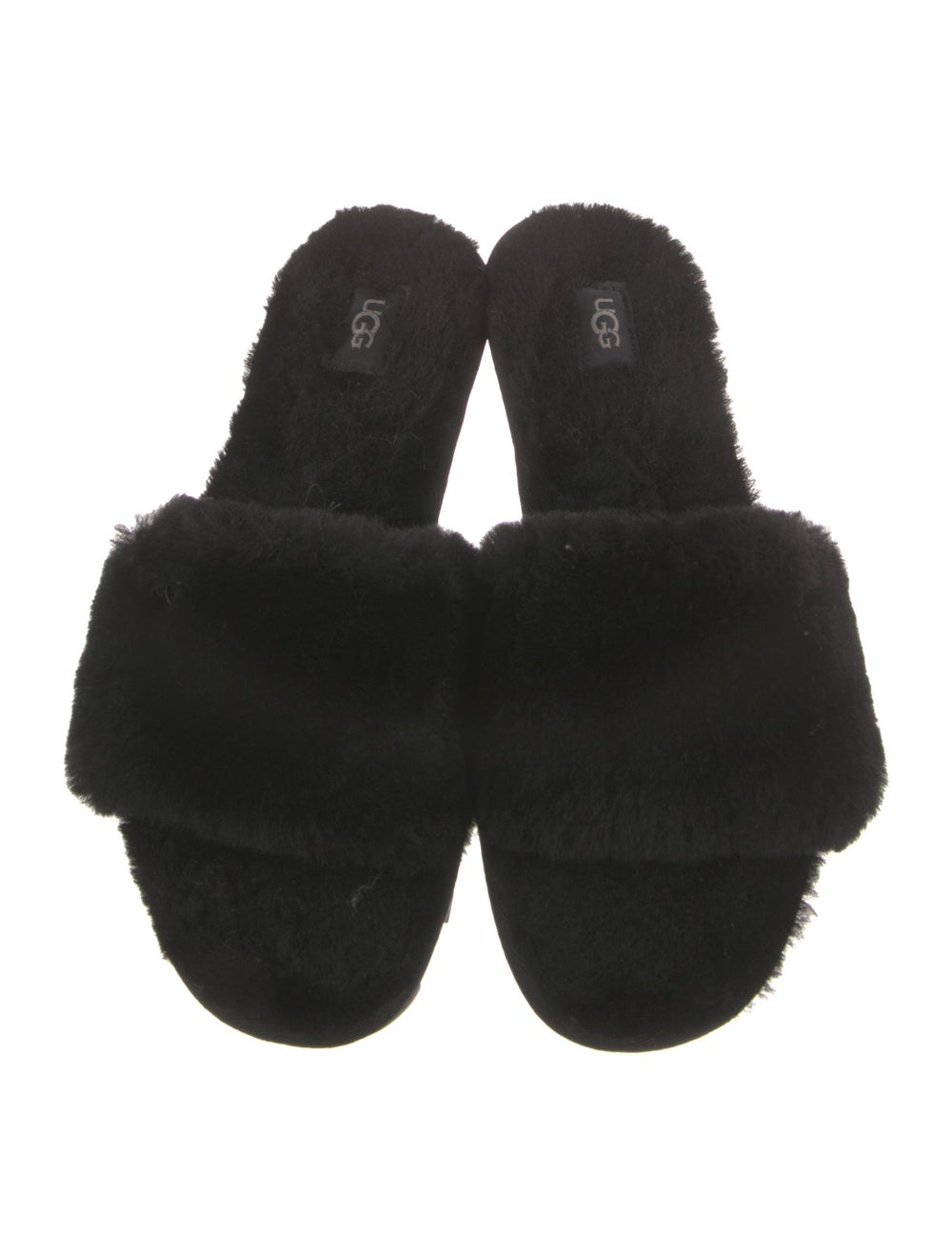UGG Fur Slides Black Platform - image 3