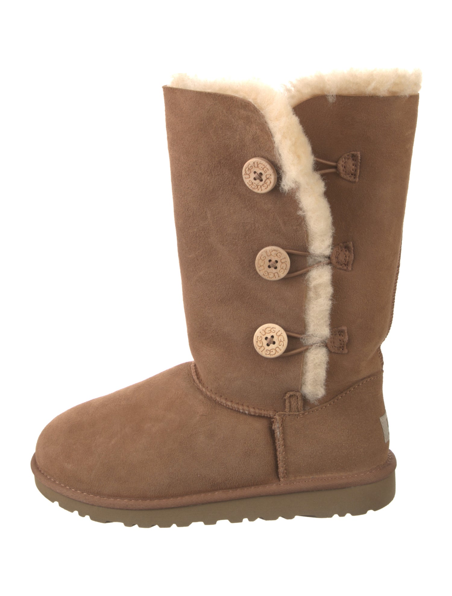 UGG Suede Fur Trim Boots