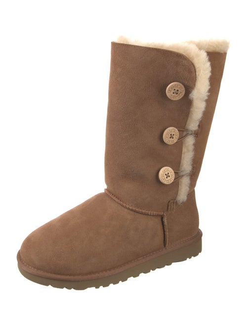 UGG Suede Fur Trim Boots